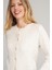 Çetinkaya Miya Mira 2314 Kadın Bisiklet Yaka Akrilik Triko Hırka Kırık Beyaz 3