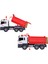 1:12 Sürtmeli Sesli Işıklı Kırmızı Damperli Oyuncak Kamyon 4