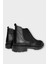 Hakiki Deri Yanı Lastikli Kaydırmaz Kauçuk Taban Erkek Bot Siyah 5