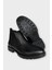 Hakiki Deri Yanı Lastikli Kaydırmaz Kauçuk Taban Erkek Bot Siyah 6