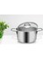 Mega Inox 24CM Derin Tencere Cam Kapak 2