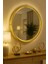 Liesta Gold 50 cm Metal Çerçeve Kablosuz Pilli LED Ayna, Makyaj Aynası, Dresuar Ayna (Paslanmaz) 1