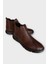 Hakiki Deri Yanı Lastikli Kaydırmaz Kauçuk Taban Erkek Bot Kahverengi 2