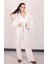 Kadın Beyaz Püsküllü Pantolon Takım 2