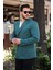 Erkek Slim Fit Penye Kumaş Kruvaze Ceket 2
