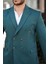 Erkek Slim Fit Penye Kumaş Kruvaze Ceket 3