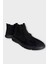 Hakiki Deri Yanı Lastikli Kaydırmaz Kauçuk Taban Erkek Bot Siyah 2