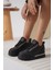 Modaserdem Alice Kadın Siyah Tabanlı Siyah Gizli Topuklu Sneaker 2