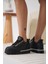 Modaserdem Alice Kadın Siyah Tabanlı Siyah Gizli Topuklu Sneaker 5
