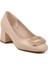 Bej Cilt Hafif Kadın Topuklu Ayakkabı 695040 Z 4