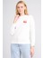 K26 24K114 Ekru Kadın Regular Fıt O Yaka 2 Ip Sweat 1