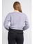 K26 24K100-1 Boyalı Grı Kadın O Yaka 3 Ip Sardonsuz Crop Sweat 6