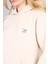 Çetinkaya Fithit 8569 Kadın Kapüşonlu 3 Iplik Oversize Baskılı Sweatshirt Taş 5