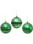 Yılbaşı Topu altın Sim Çizgili – Çam Ağacı Süsü Yeşil 8 cm 3'lü 2