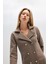 Jisha, Kadın Örme Triko Blazer Ceket - Vizon 6