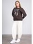 Çetinkaya Fithit 8395 Kadın Bisiklet Yaka 3 Iplik Oversize Baskılı Sweatshirt Kahve 3