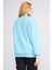 Çetinkaya Fithit 8568 Kadın Bisiklet Yaka 3 Iplik Oversize Baskılı Sweatshirt Bulut Mavisi 9