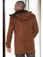 PLT9399 Dewberry Süet Görünümlü Erkek Palto-Açık Camel 2