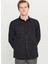 Tailored Fit Italyan Yaka Siyah Erkek Gömlek ACE020261600_SYH 3