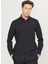 Slim Fit Düğmeli Yaka Siyah Erkek Gömlek ACE020261467_SYH 1