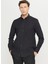Slim Fit Düğmeli Yaka Siyah Erkek Gömlek ACE020261467_SYH 3