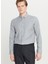 Slim Fit Düğmeli Yaka Gri Erkek Gömlek ACE020261321_GRI 1