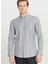 Slim Fit Düğmeli Yaka Gri Erkek Gömlek ACE020261321_GRI 3