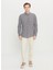 Slim Fit Düğmeli Yaka Gri Erkek Gömlek ACE020261468_GRI 2