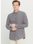 Slim Fit Düğmeli Yaka Gri Erkek Gömlek ACE020261468_GRI 3