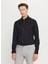 Slim Fit Düğmeli Yaka Siyah Erkek Gömlek ACE020261469_SYH 1