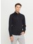 Slim Fit Düğmeli Yaka Siyah Erkek Gömlek ACE020261469_SYH 3