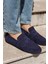 Milly Kadin Lacivert Suet Loafer Babet Ayakkabi 8
