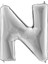 N Harf Gümüş Folyo Balon 102CM 1
