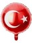 18 Inc Yuvarlak Türk Bayrağı Folyo Balon 1