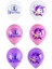 Unicorn Baskılı Balon 10 Adet 2