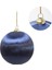 Yılbaşı Topu – Ipek Iplik Sarılı Çam Ağacı Süsü Lacivert 10 cm 2