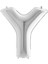 Y Harf Gümüş Folyo Balon 102CM 1