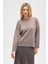 Paraluna Rio Düz Örgü Kadın Triko Kazak - Kum Gri 2