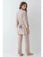Kadın Giyim Modal 3 Parça Vizon Sabahlık & Pijama Takımı L1.PC.9099.001 3