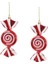 Yılbaşı Ağaç Süsü Kırmızı-Beyaz Şeker Figürlü 16 cm 2'li Set 3