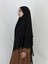 Üç Katlı Multı Sifon Sufle Eşarp ,khimar Hazır Eşarp Bağcıklı Eşarp Peçeli Siyah 5