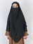 Üç Katlı Multı Sifon Sufle Eşarp ,khimar Hazır Eşarp Bağcıklı Eşarp Peçeli Siyah 6