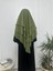 Üç Katlı Multı Sifon Sufle Eşarp ,khimar Hazır Eşarp Bağcıklı Eşarp Peçeli Yeşil Renk 5
