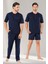 Erkek Lacivert Bordo Renk Alternatifli 3 Lü Pijama Takımı 1