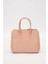 Pembe Deri Aksesuar Detaylı El Çantası 4