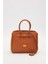 KOYU KAHVE Deri Aksesuar Detaylı El Çantası 1