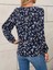 Mdb Kadın Uzun Kollu V Yakalı Çiçek Desenli Modal Bluz 4