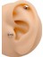 Cerrrahi Çelik Piercing ( Pirsing ) Düğme Figürlü Tragus Helix Piercing (1ADET) 1