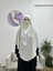 Sufle Hazır Esarp,arkası Iki Kat, Medine Ipegi ( Hac ve Umre Için Uygundur ) Khimar Hijap Ekru 1