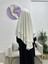 Sufle Hazır Esarp,arkası Iki Kat, Medine Ipegi ( Hac ve Umre Için Uygundur ) Khimar Hijap Ekru 4
